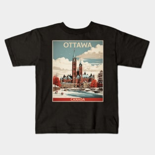 Ottawa Vintage Poster Tourism Kids T-Shirt